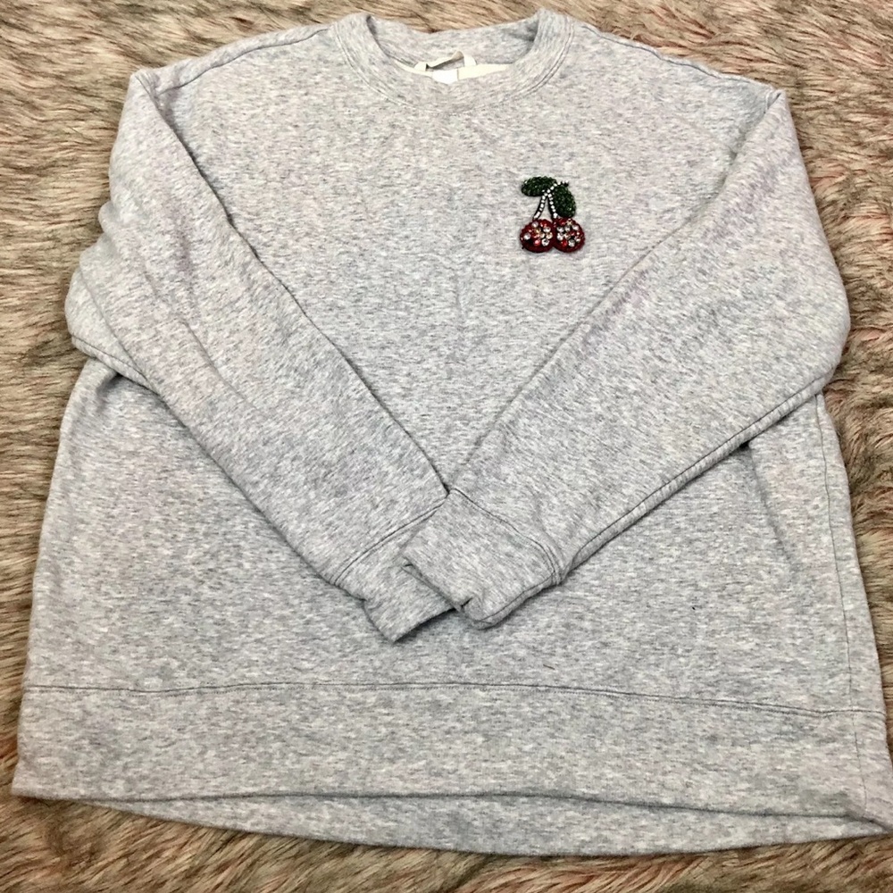 H&M Women's Sweatshirt Cherry Bling